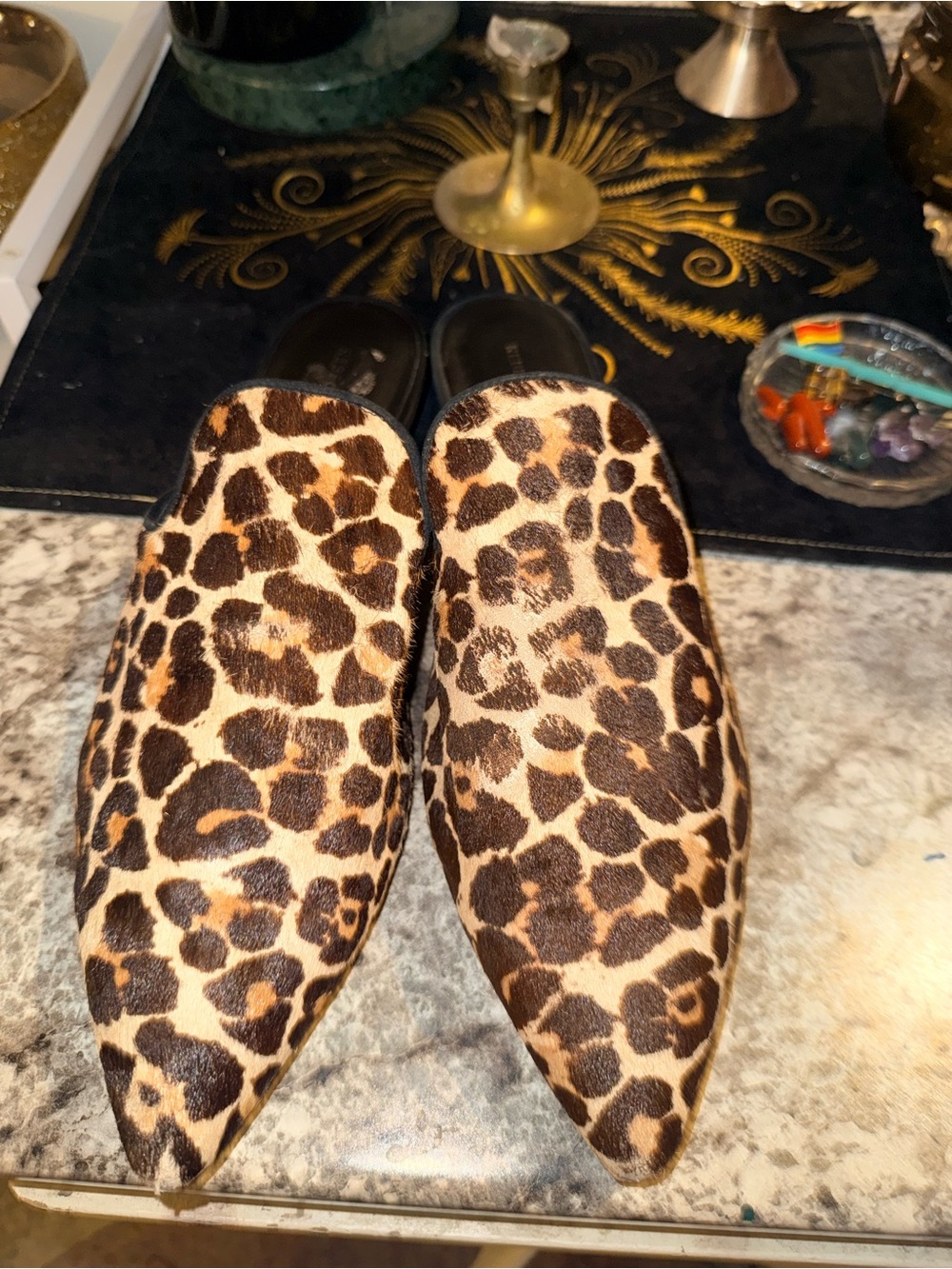 Rebecca Minkoff Leopard Print Pointed Mules